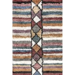 Aidan Diamond Striped Kids Shag Area Rug -Children Furniture Store GUEST 8ef6c712 b0bd 460d b133 5da47eef0133