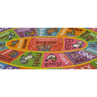KC CUBS Boy & Girl Kids ABC Alphabet W/ Animals & Sounds Educational Learning & Fun Game Play Nursery Bedroom Classroom Oval Rug Carpet 7 KC CUBS Boy & Girl Kids ABC Alphabet W/ Animals & Sounds Educational Learning & Fun Game Play Nursery Bedroom Classroom Oval Rug Carpet - Image 5