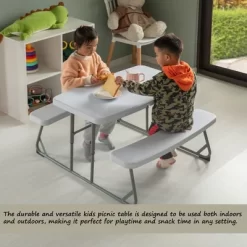 Foldable White Kids' Picnic Table Bench Outdoor Portable Children's Backyard Table, Crafting, Dining, And Playtime Patio Table 13 Foldable White Kids' Picnic Table Bench Outdoor Portable Children's Backyard Table, Crafting, Dining, And Playtime Patio Table -Children Furniture Store GUEST 8fb3b71a 1f57 4ee4 a5e4 4cdf6714d2da