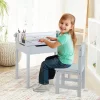 Costway Toddler Craft Table & Chair Set Kids Art Crafts Table WithPaper Roll Holder Grey/White -Children Furniture Store GUEST 9074cb7a 1771 45f8 b6c1 70d71eca2f0a