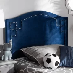 Twin Aubrey Velvet Headboard Blue - Baxton Studio 8 Twin Aubrey Velvet Headboard Blue - Baxton Studio -Children Furniture Store GUEST 90f51a28 dda2 4c01 8e9b 427a28b60be9
