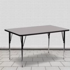 Flash Furniture 24''W X 60''L Rectangular HP Laminate Activity Table - Standard Height Adjustable Legs