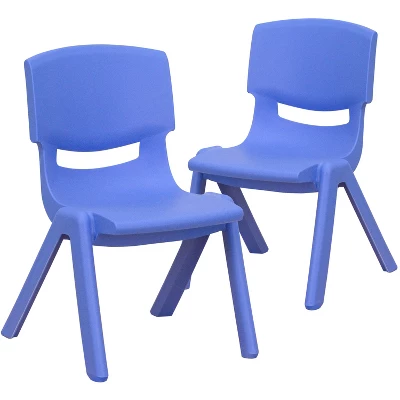 Emma And Oliver 2 Pack Plastic Stackable School Chair With 10.5"H Seat, Preschool Chair 17 Emma And Oliver 2 Pack Plastic Stackable School Chair With 10.5"H Seat, Preschool Chair - Image 15