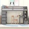 Twin Size Wooden Loft Bed With Storage Drawers, Desk And Shelves - ModernLuxe -Children Furniture Store GUEST 92cefa12 cd83 4535 bb1e 3d221c2fbf90