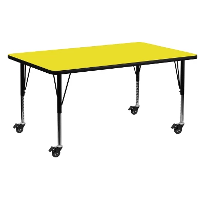 Emma And Oliver Mobile 24x60 Rectangle HP Laminate Preschool Activity Table 4 Emma And Oliver Mobile 24x60 Rectangle HP Laminate Preschool Activity Table - Image 2