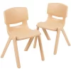 Emma And Oliver 2 Pack Plastic Stack School Chair With 13.25"H Seat, K-2 School Chair