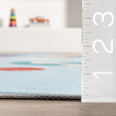 NuLOOM Eddie Outer Space Machine Washable Kids Area Rug 4 NuLOOM Eddie Outer Space Machine Washable Kids Area Rug - Image 2