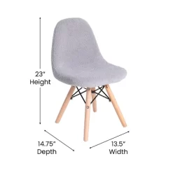 Flash Furniture Zula Kid's Set Of 2 Modern Padded Armless Faux Shearling Accent Chairs With Beechwood Legs -Children Furniture Store GUEST 95951fea 39e4 44e3 af5d 8b0a6f8ee0db 2
