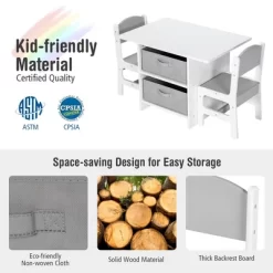 Babyjoy Kids Art Play Wood Table And 2 Chairs Set W/ Storage Baskets Puzzle 14 Babyjoy Kids Art Play Wood Table And 2 Chairs Set W/ Storage Baskets Puzzle -Children Furniture Store GUEST 95df00e3 7cd4 48d8 83cf 76ad21bc90b9