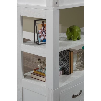 Twin Highlands Loft Bed With Desk, Chair And Hanging Nightstand White - Hillsdale Furniture 7 Twin Highlands Loft Bed With Desk, Chair And Hanging Nightstand White - Hillsdale Furniture - Image 5