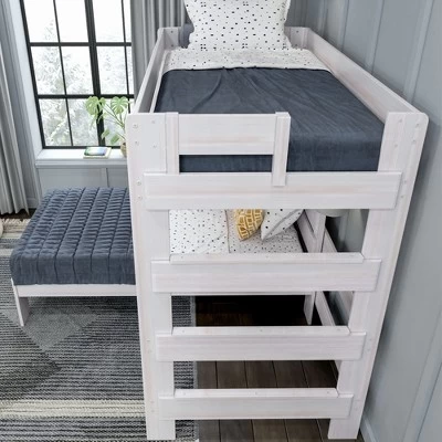 Max & Lily Farmhouse Twin Over Twin L-Shaped Bunk Bed 5 Max & Lily Farmhouse Twin Over Twin L-Shaped Bunk Bed - Image 3