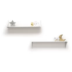 36" Topsy Turvey 2 In 1 Kids' Shelf With Brackets For Underneath Or Facing Upward White - InPlace -Children Furniture Store GUEST 97688958 f68b 495b a169 a3e5a00d2b5e