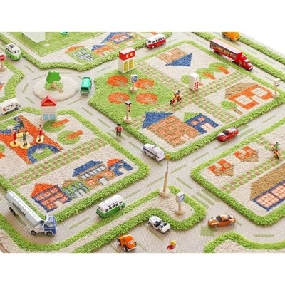 52.5"x71" Traffic Green 3D Play Rug - IVI 9 52.5"x71" Traffic Green 3D Play Rug - IVI - Image 7