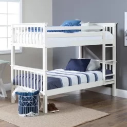 Twin Over Twin Solid Wood Mission Design Bunk Bed - Saracina Home -Children Furniture Store GUEST 9880a415 f5b0 45be a35f c034463224e3