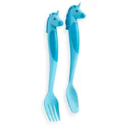 2pc Plastic Unicorns Utensil Set - Dinneractive -Children Furniture Store GUEST 988cf864 c802 4edf 8623 46cc7b4fab79