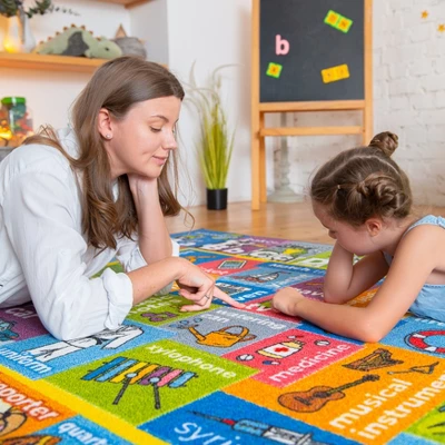 KC CUBS | Looney Tunes Boy & Girl Kids ABC Alphabet, Jobs & Objects Educational Learning & Play Nursery Bedroom Classroom Rug Carpet 9 KC CUBS | Looney Tunes Boy & Girl Kids ABC Alphabet, Jobs & Objects Educational Learning & Play Nursery Bedroom Classroom Rug Carpet - Image 7