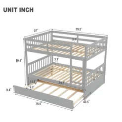 Full Over Full Bunk Bed With Trundle Bed And Ladder-ModernLuxe -Children Furniture Store GUEST 99f2ed18 e194 41ae 8ca1 2ab5687f2660