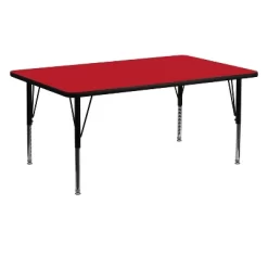 Flash Furniture 24''W X 60''L Rectangular HP Laminate Activity Table - Height Adjustable Short Legs -Children Furniture Store GUEST 9a603693 23d7 4d4d 8a7c 9d9fc627908e 1