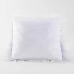 Teen Luxe Ombre Long Hair Throw Pillow White/Purple - Makers Collective