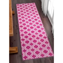 Modern Calipso Lattice Trellis Bright Kids Room Carpet Soft Durable Area Rug
