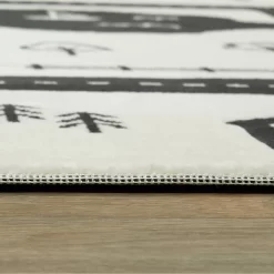 4'1"x5'6" Roadmap Black/White Rug - Balta Rugs -Children Furniture Store GUEST 9b9dea0a ef52 45e8 91d3 fa20afb79fb5