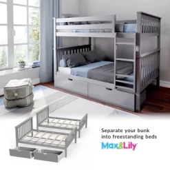 Max & Lily Full Over Full Bunk Bed With Storage Drawers -Children Furniture Store GUEST 9c31e04c a264 4967 99aa 65769afb097c