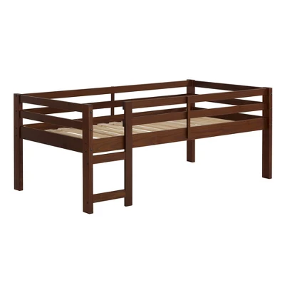 Twin Indy Solid Wood Low Loft Bed Walnut - Saracina Home 3 Twin Indy Solid Wood Low Loft Bed Walnut - Saracina Home