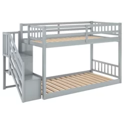 Twin Over Twin Bunk Bed With Storage Ladder - ModernLuxe -Children Furniture Store GUEST 9e9378a7 c404 46e3 a81b 5c53611f8bf5