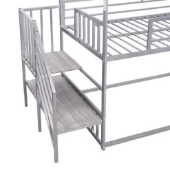Twin Over Twin Metal Bunk Bed House Bed With Slide And Staircase-ModernLuxe -Children Furniture Store GUEST 9f480335 40d7 40a4 acd7 fe00345cefa3