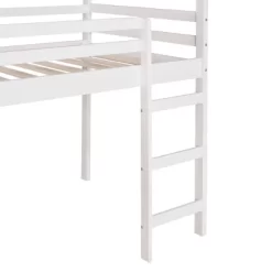 Twin Size House Shape Loft Bed With Slides, White - ModernLuxe -Children Furniture Store GUEST 9fc13096 810d 4758 b5d6 6ec4cf175c74