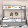 Twin Over Full Bunk Bed With Whiteboard, 3 Hooks And 2 Drawers-ModernLuxe 2 Twin Over Full Bunk Bed With Whiteboard, 3 Hooks And 2 Drawers-ModernLuxe -Children Furniture Store GUEST a0321c3b 4b56 4b17 a3d5 7ea55a218dd9