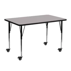 Flash Furniture Mobile 24''W X 48''L Rectangular HP Laminate Activity Table - Standard Height Adjustable Legs -Children Furniture Store GUEST a03a6d0b 00c6 4094 b7e6 79720b917c4f