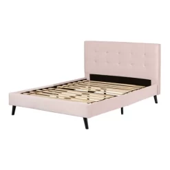 Maliza Upholstered Complete Platform Bed Pale Pink - South Shore -Children Furniture Store GUEST a14962a5 1191 4ad5 a65a ab7371cf717e