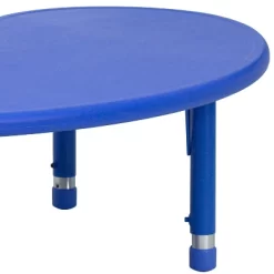 Emma And Oliver 35"W X 65"L Half-Moon Plastic Height Adjustable Activity Table -Children Furniture Store GUEST a1c90e4c f0ad 4b53 add7 58d36345f368