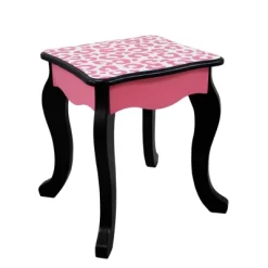 Fashion Leopard Prints Gisele Play Wooden Vanity Set Pink / Black - Teamson Kids -Children Furniture Store GUEST a1cefbb7 8f37 4dc1 b381 58c241900054