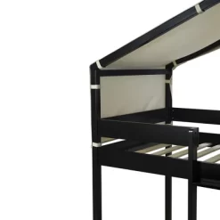 Wood Twin Over Twin Bunk Bed With Tent-ModernLuxe 18 Wood Twin Over Twin Bunk Bed With Tent-ModernLuxe -Children Furniture Store GUEST a1e70e25 420f 426a bef0 b8ac0a893905