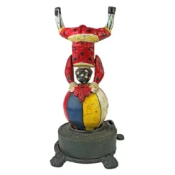 Design Toscano Spinning Acrobat Clown On Globe Authentic Iron Mechanical Bank -Children Furniture Store GUEST a2426497 b6fc 42fd 8ad6 1d0f3fe6ef47