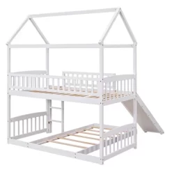 Twin Over Twin Bunk Bed, House Bed With Slide And Ladder-ModernLuxe -Children Furniture Store GUEST a27818fd da73 4550 83cf afc424e11e7a