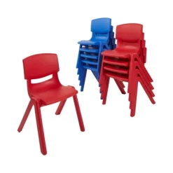 ECR4Kids 12 Inch Plastic Stackable Classroom Stack Chairs, Indoor/Outdoor For Kids-10pk -Children Furniture Store GUEST a2fb4ba7 583c 426a bd9d 4cab137a11da