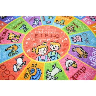 KC CUBS Boy & Girl Kids ABC Alphabet Round Rug Carpet 10 KC CUBS Boy & Girl Kids ABC Alphabet Round Rug Carpet - Image 8