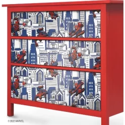 Spider-Man Cityscape Peel And Stick Wallpaper Red/Blue/Gray - RoomMates -Children Furniture Store GUEST a54cb51a 23ad 4bbf 886b d18d2d1323f7