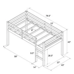 Twin Ashanti Wood Loft Bed - Room & Joy -Children Furniture Store GUEST a5da26a1 0de3 47ac 801f 7ccf1a51d73a