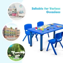 Costway Kids Plastic Rectangular Learn And Play Table Playroom Kindergarten Home Blue 18 Costway Kids Plastic Rectangular Learn And Play Table Playroom Kindergarten Home Blue -Children Furniture Store GUEST a6672409 dd8a 4335 8c82 1a5bb22c0ccc