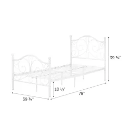 Twin Country Poetry Complete Metal Platform Bed White - South Shore 19 Twin Country Poetry Complete Metal Platform Bed White - South Shore -Children Furniture Store GUEST a73cd055 f294 45e4 affd d6cdb5327ec9