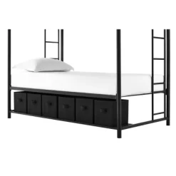 Twin Betony Bunk Bed With Storage Bins Black - Room & Joy 14 Twin Betony Bunk Bed With Storage Bins Black - Room & Joy -Children Furniture Store GUEST a7b818c2 dad0 4862 8bc1 6f15649c0cf5