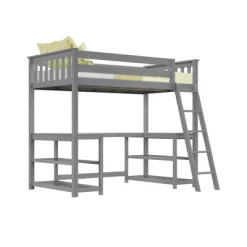 Max & Lily Twin-Size High Loft Bed With Wraparound Desk & Shelves -Children Furniture Store GUEST a7bb3138 79e6 4e7f adb7 283a57b8f59a