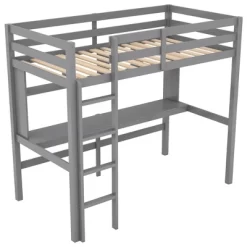 Twin Size Loft Bed With Desk, Shelves, And Ladder-ModernLuxe -Children Furniture Store GUEST a806c0b9 554e 4ff0 a1b3 c9693b220dd6