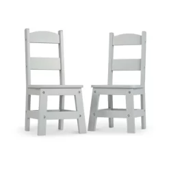 Melissa & Doug Wooden Chair Pair - Gray -Children Furniture Store GUEST a83a301a be63 4cc5 91a7 a403b341775c