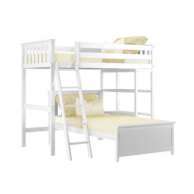 Max & Lily L-Shaped Twin Over Twin Bunk Bed With Bookcase 7 Max & Lily L-Shaped Twin Over Twin Bunk Bed With Bookcase - Image 5