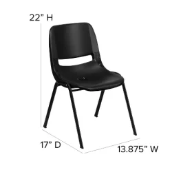 Flash Furniture HERCULES Series 440 Lb. Capacity Kid's Ergonomic Shell Stack Chair With 12" Seat Height -Children Furniture Store GUEST a91fcc09 8648 4259 9bd9 29dc95097726